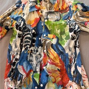 Kith Colorful Bird Print button down Shirt